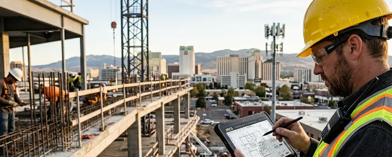 Construction IT support with secure file access and connected field communication