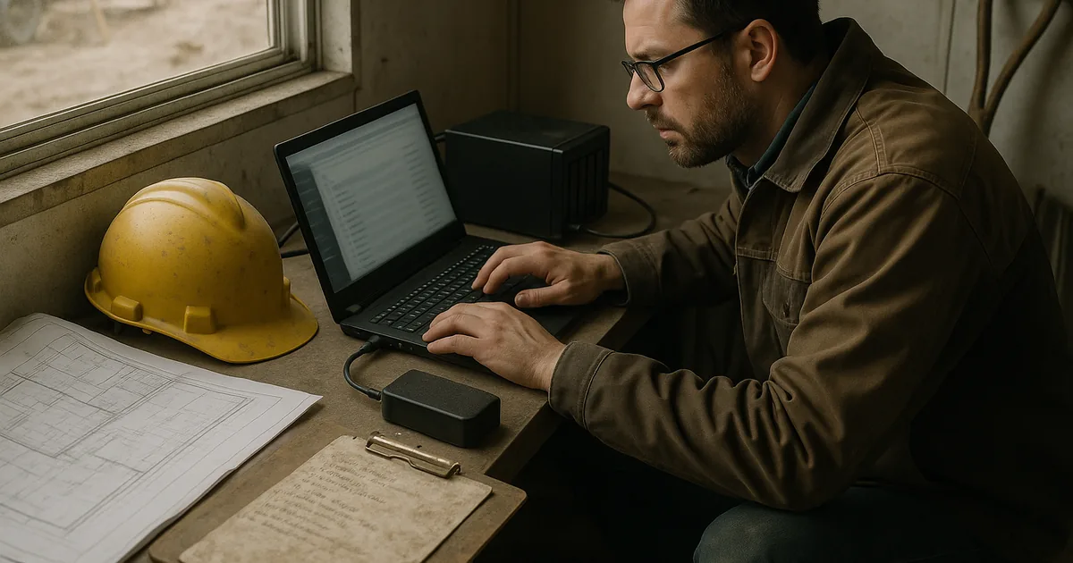 On-site troubleshooting in a construction office shows how daily IT friction can escalate into access failures and breach risk.