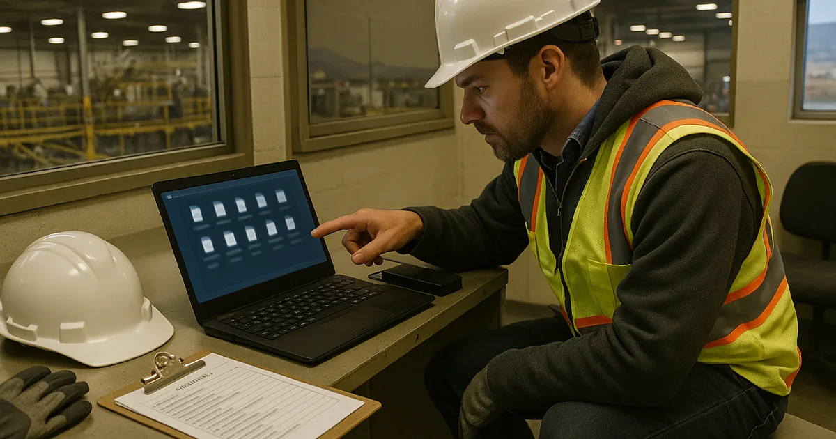 Onsite investigation of encrypted files shows the operational impact and grounds the incident in the plant's production environment.