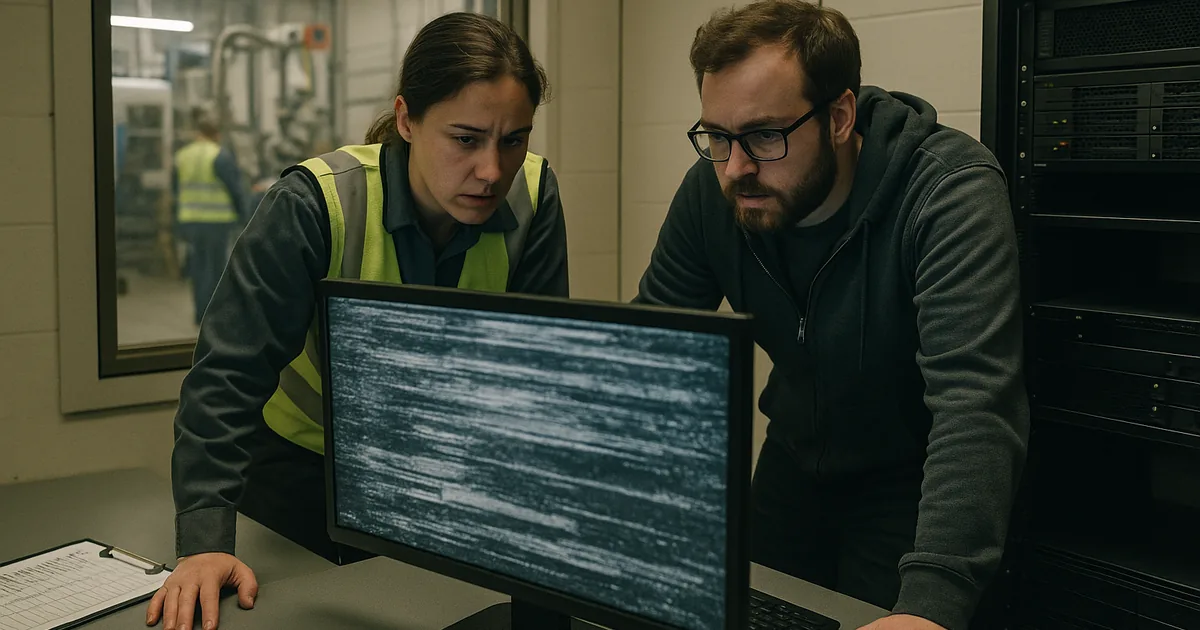 An on-site review of an affected workstation shows how encrypted files quickly disrupt production and why immediate recovery triage matters.