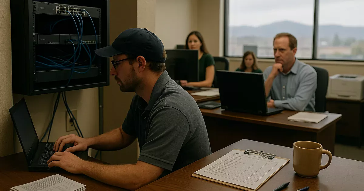 An on-site review of switches, endpoints, and ticket lists shows how everyday friction turns into outage risk.