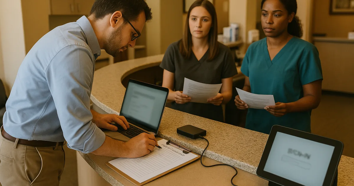 On-site access review at the front desk shows why a simple login failure can reveal broader access and backup control gaps.