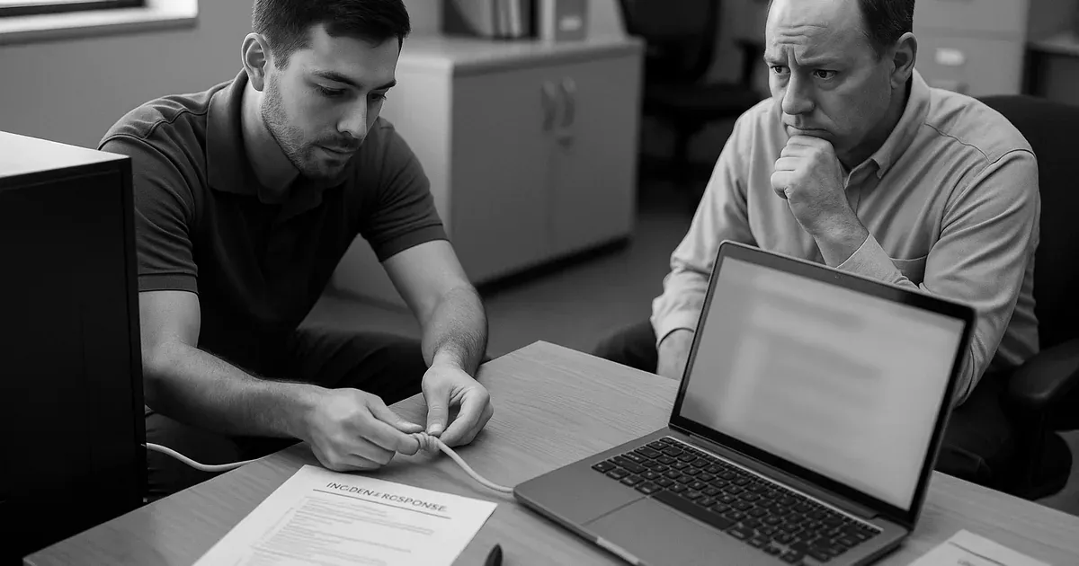 Onsite containment in a financial office—isolating affected endpoints and preserving evidence prevents further lateral movement.
