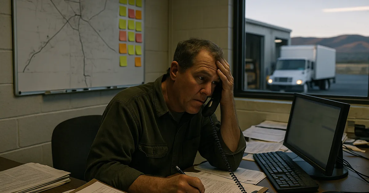 A real dispatch desk moment shows how a single compromised inbox can halt scheduling and throughput at a Truckee Meadows logistics hub.