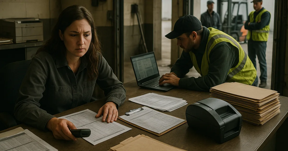 A real dispatch desk paused mid-shift illustrates how records-access failures translate directly into stopped operations and downtime.