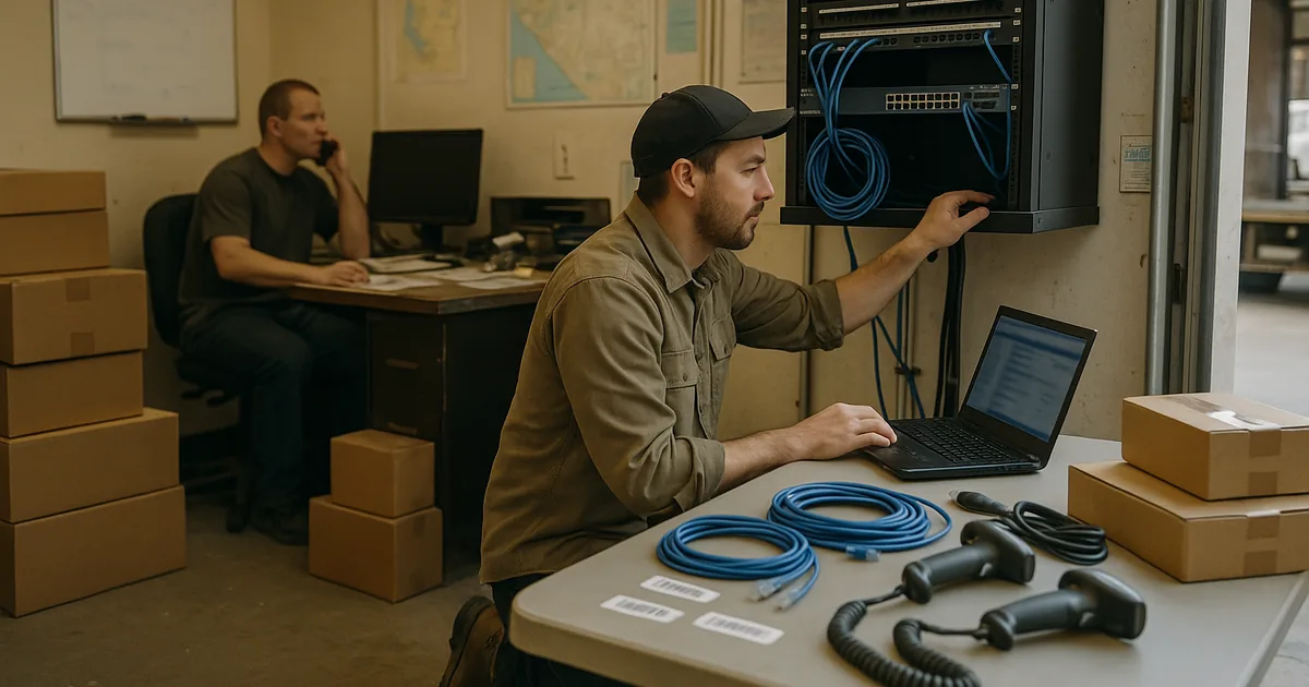 A hands-on troubleshooting moment that shows how device sprawl and under-sized network gear can stop operations in a logistics hub.