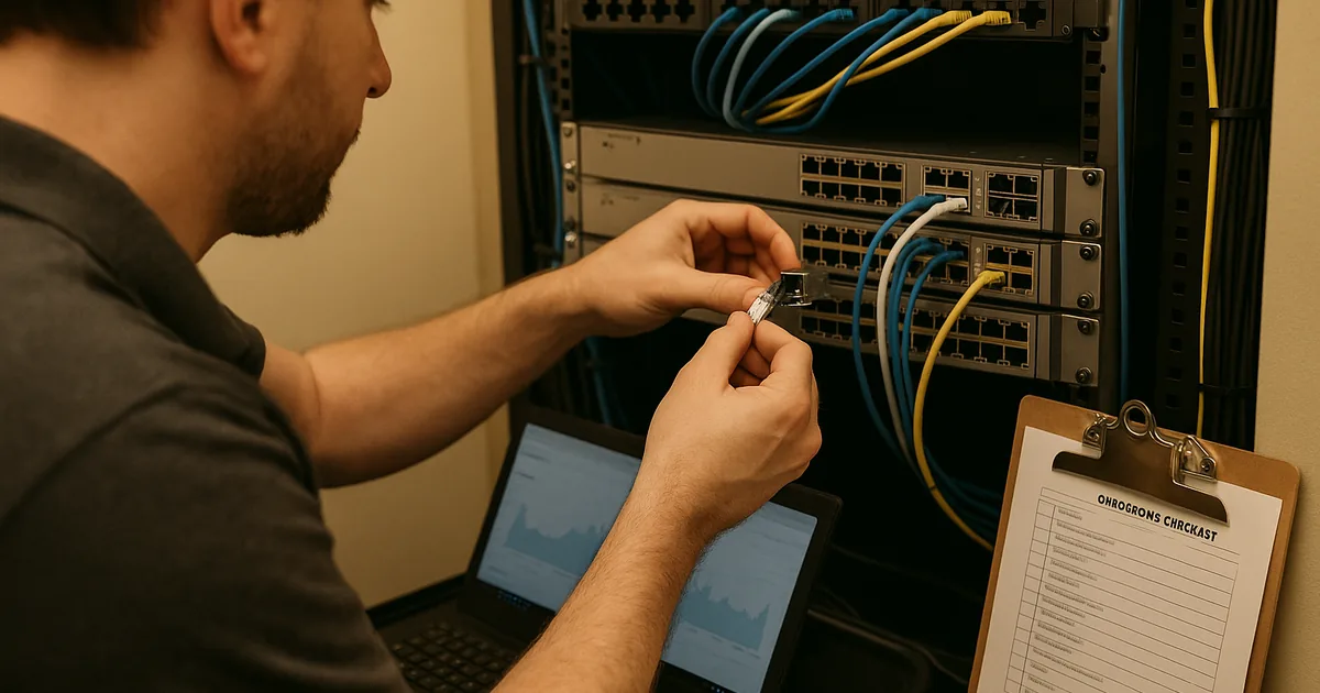 A hands-on network inspection and hardware check demonstrates the practical remediation steps used after the South Meadows scalability failure.